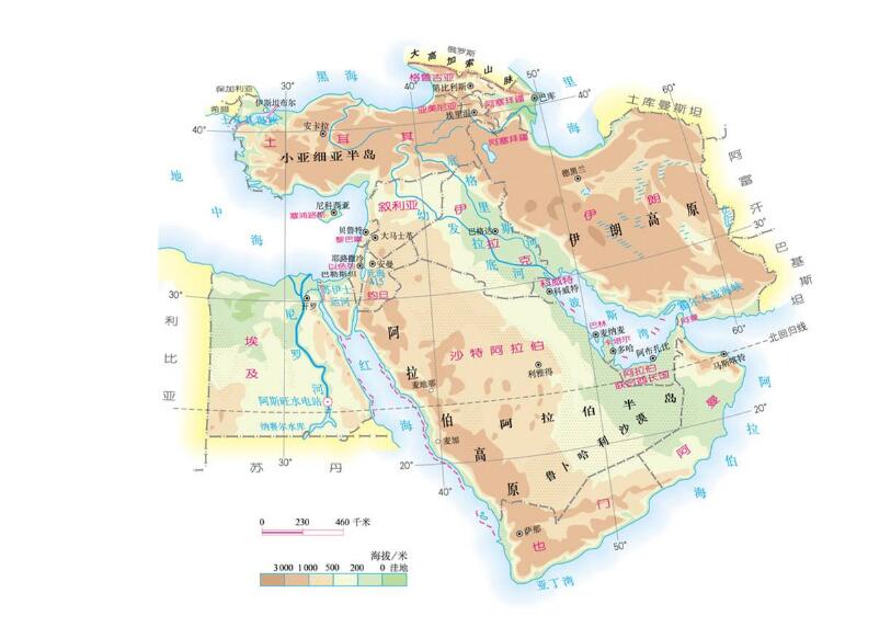 中东有哪些国家组成的?