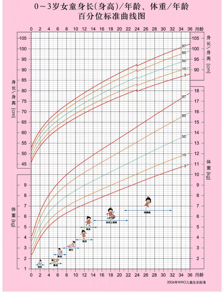 0-3岁女童身长(身高)年龄、体重年龄 百分位标准曲线图.jpg